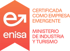 Certificada como empresa emergente por ENISA, Ministerio de Industria y Turismo
